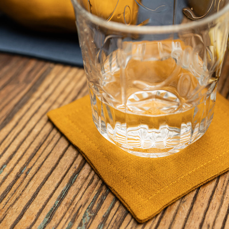coasters linen different colours washable