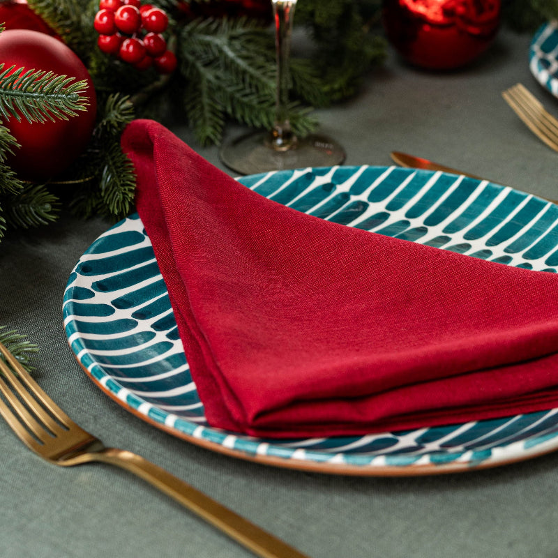 Chinese new Year linen napkins Christmas table red